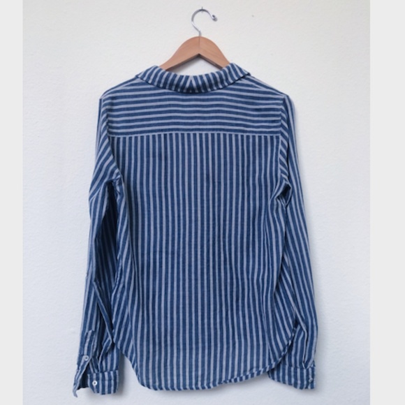 PAIGE Striped Button Down Shirt (S) - Picture 2 of 4